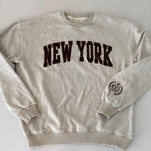 New York Crewneck Sweater - Cream